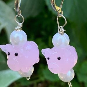 Pig earrings